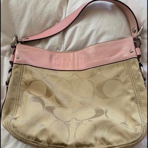 Designer leather shoulder handbag